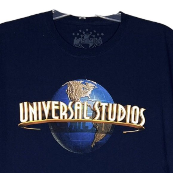 Universal Studios T-Shirt Men's Size 2XL Navy Blue Short Sleeve Crew Graphic Tee - Picture 3 of 4